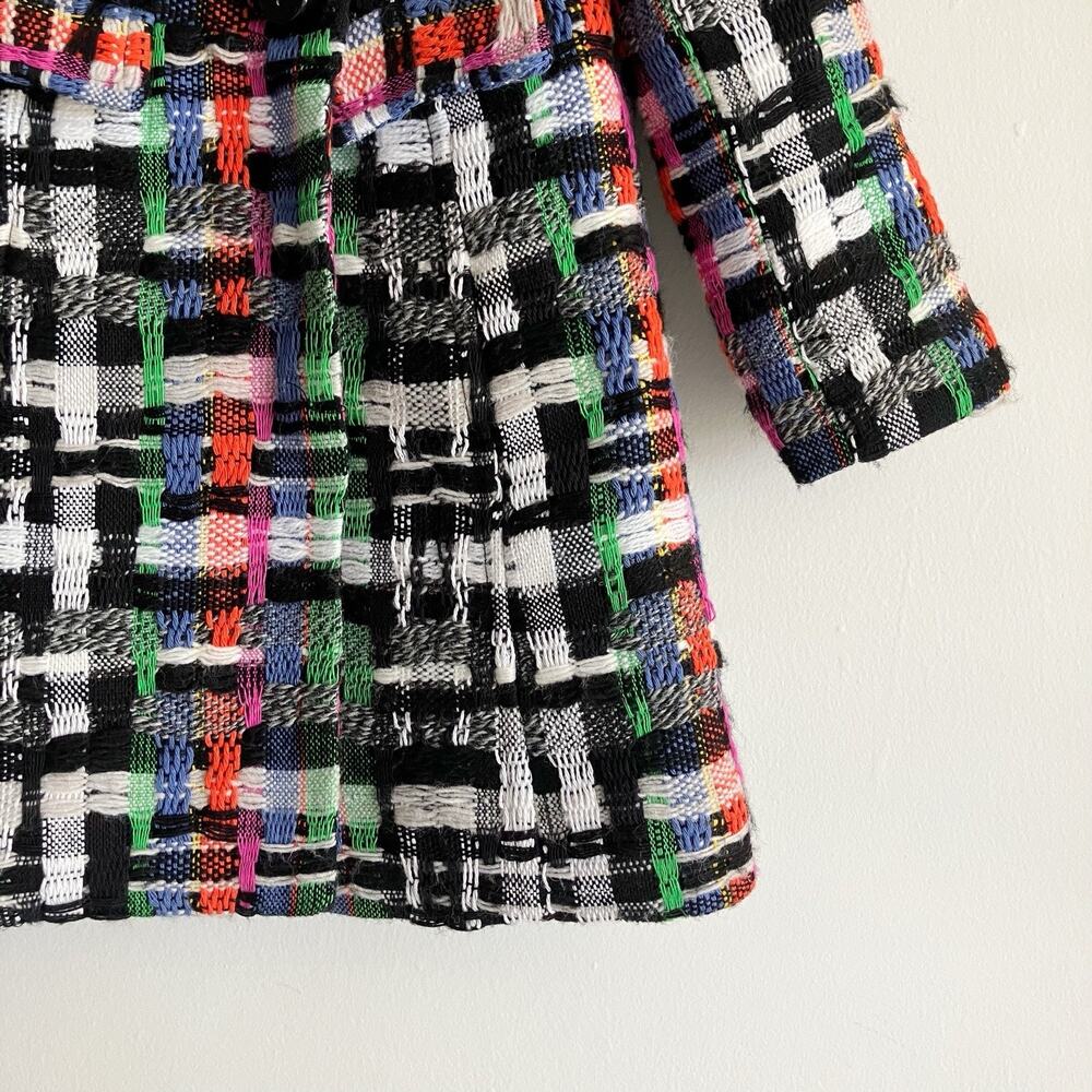 PLS READ Milly Minis Baby Girl Tweed Coat 18-24M Double Breasted Colorful Plaid - Picture 5 of 7